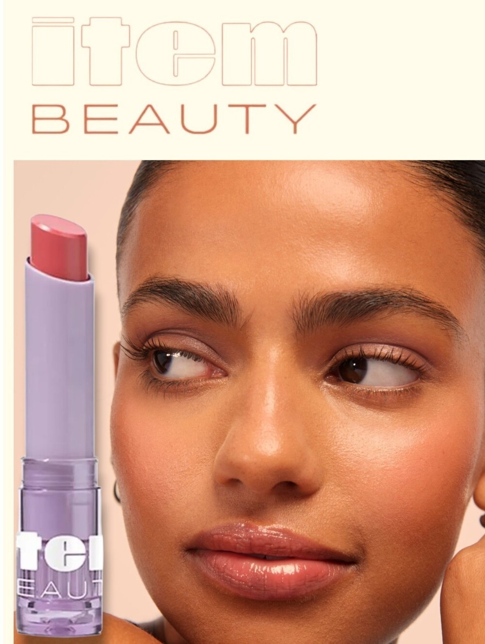 Item Beauty Lip Quip Stick in Playdate Tinted Lip Butter Balm - Rosy Pink